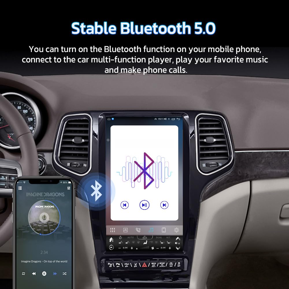 Jeep Grand Cherokee 2014-2022 | Autoradio 13.6'' Android 12, GPS, CarPlay, 128GB