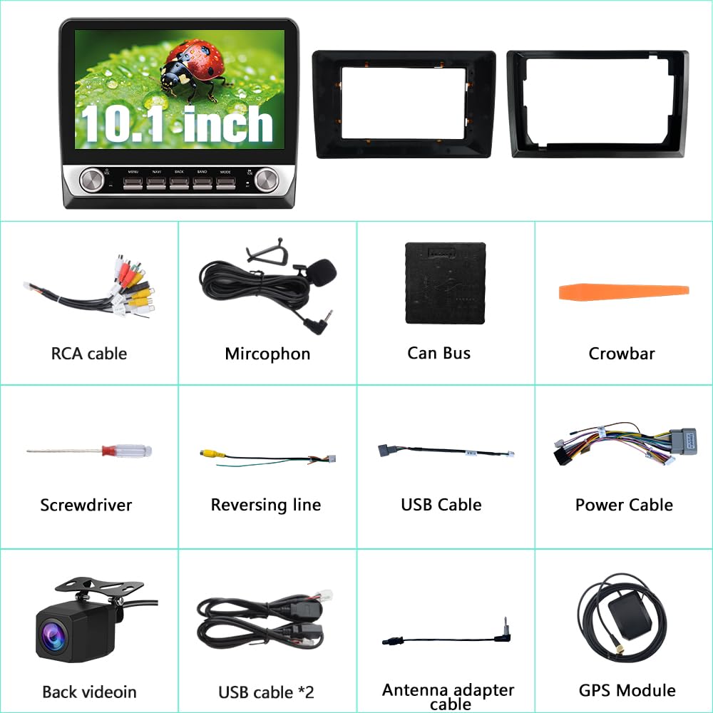 Autoradio stéréo 2 Go + 64 Go mise à niveau pour Jeep Wrangler JK 2007-2018, Dodge Ram 1500/2500 2009-2012, Grand Cherokee avec CarPlay