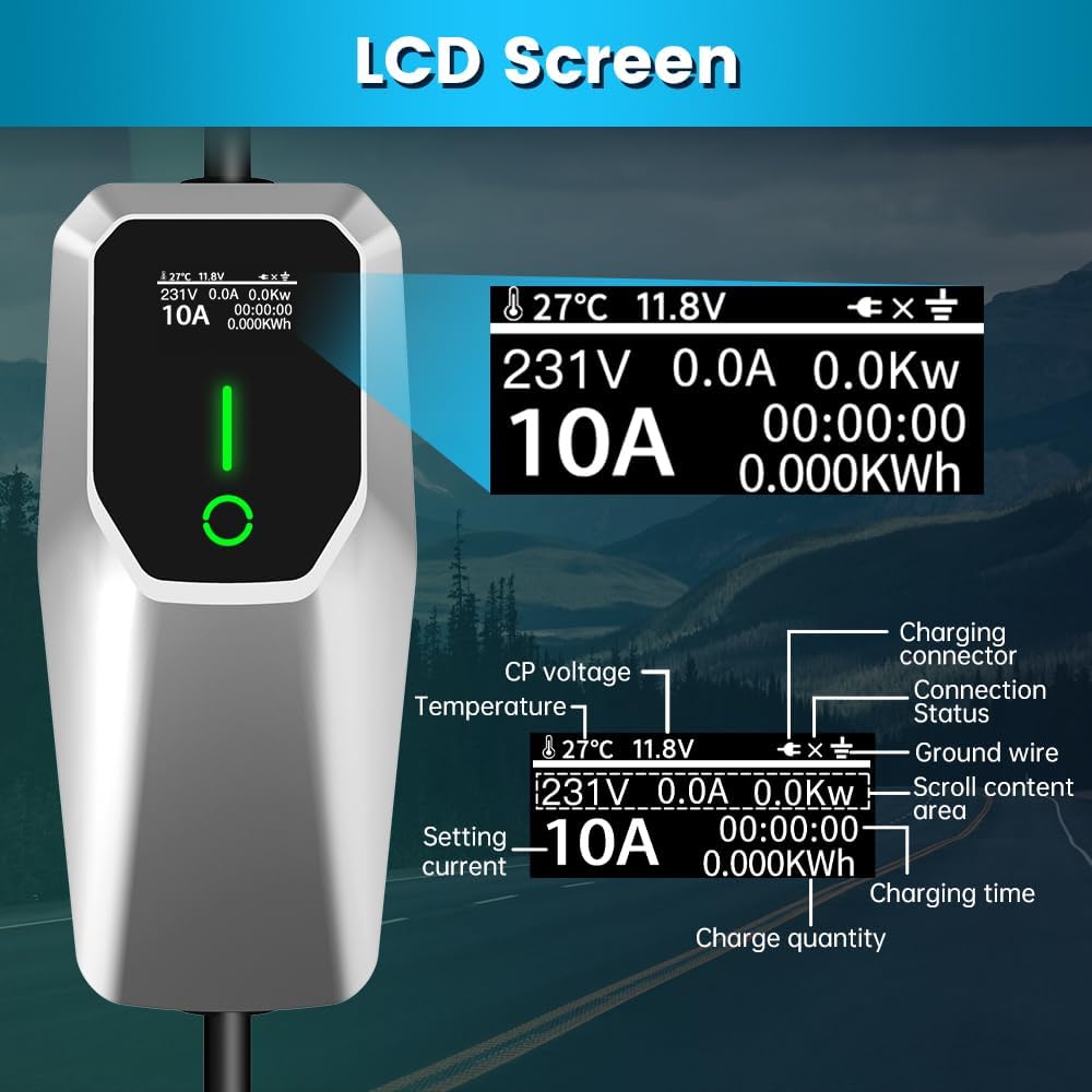 Rechargez votre voiture électrique où que vous soyez avec ce chargeur portable Level 1 & 2 (240V, 32A, 7,68kW)