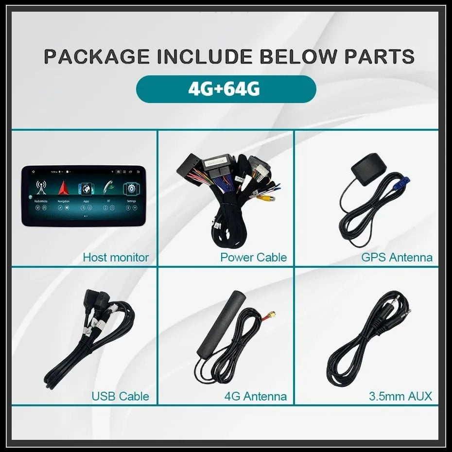 Autoradio Android 13, écran 10.25" pour Mercedes-Benz Classe A W176, GLA X156, CLA C117 (NTG 4.5/4.7) 2013-2015