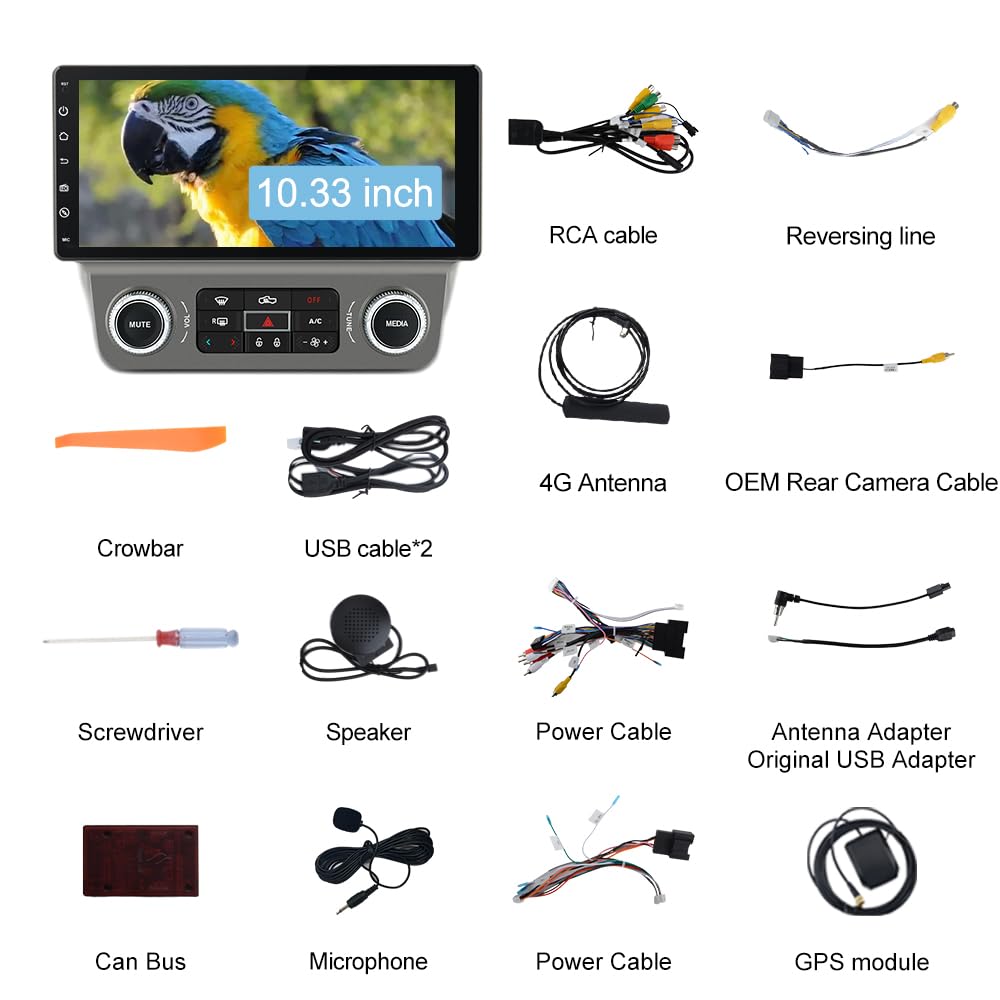 Autoradio Android 13 pour Chevrolet Camaro 2010-2015 : 4 Go + 64 Go, WiFi, Bluetooth, GPS 4G, CarPlay sans fil, Android Auto, caméra arrière gratuite