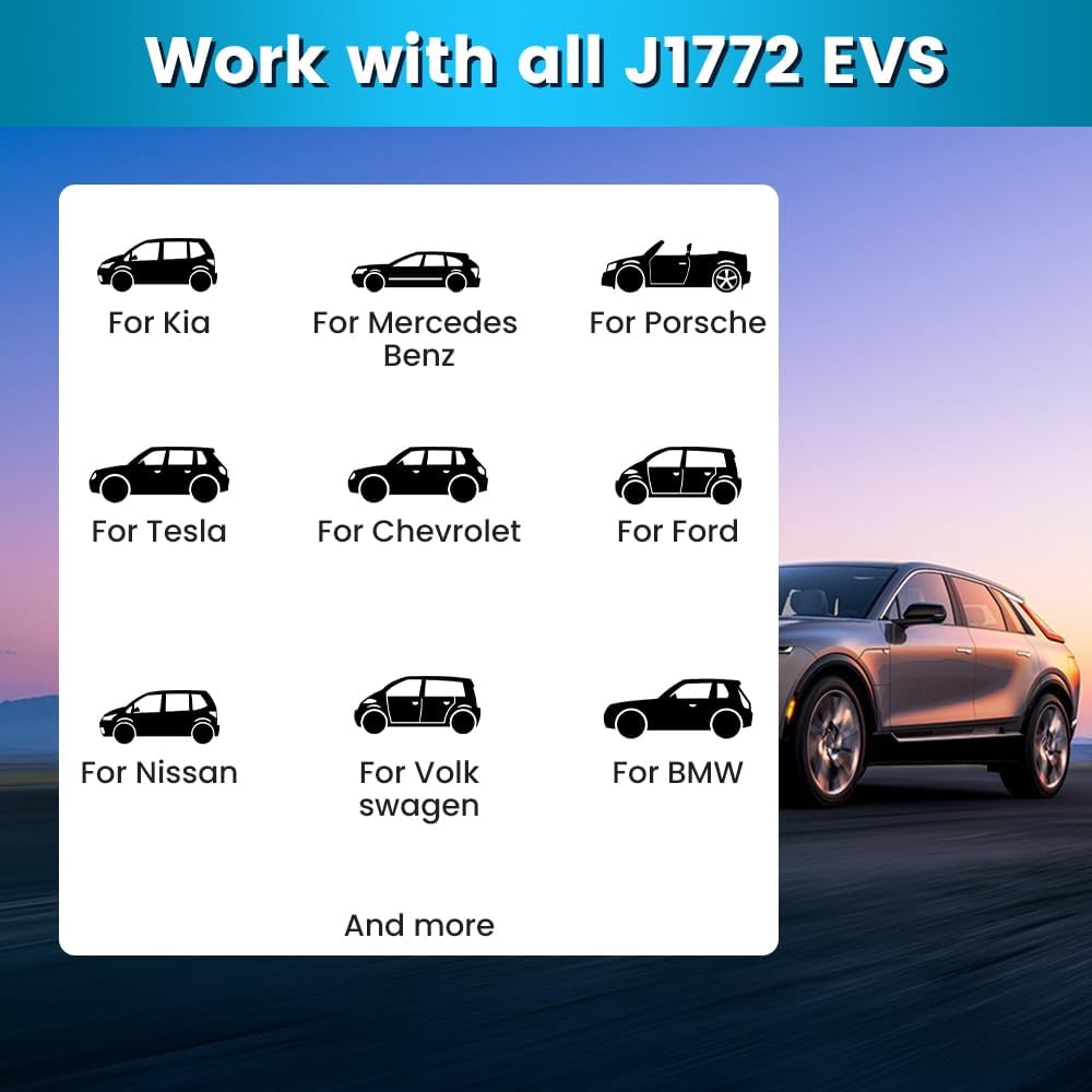Rechargez votre voiture électrique où que vous soyez avec ce chargeur portable Level 1 & 2 (240V, 32A, 7,68kW)