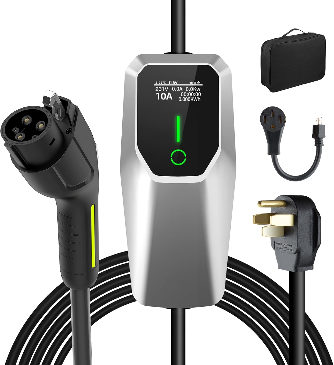 Rechargez votre voiture électrique où que vous soyez avec ce chargeur portable Level 1 & 2 (240V, 32A, 7,68kW)