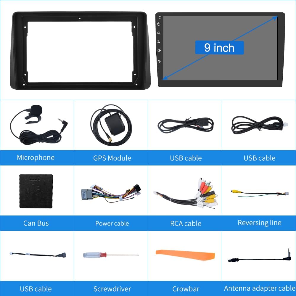 Autoradio stéréo avec CarPlay et Android Auto pour Dodge Grand Caravan (2008-2020) et Chrysler Town & Country (2011-2016)
