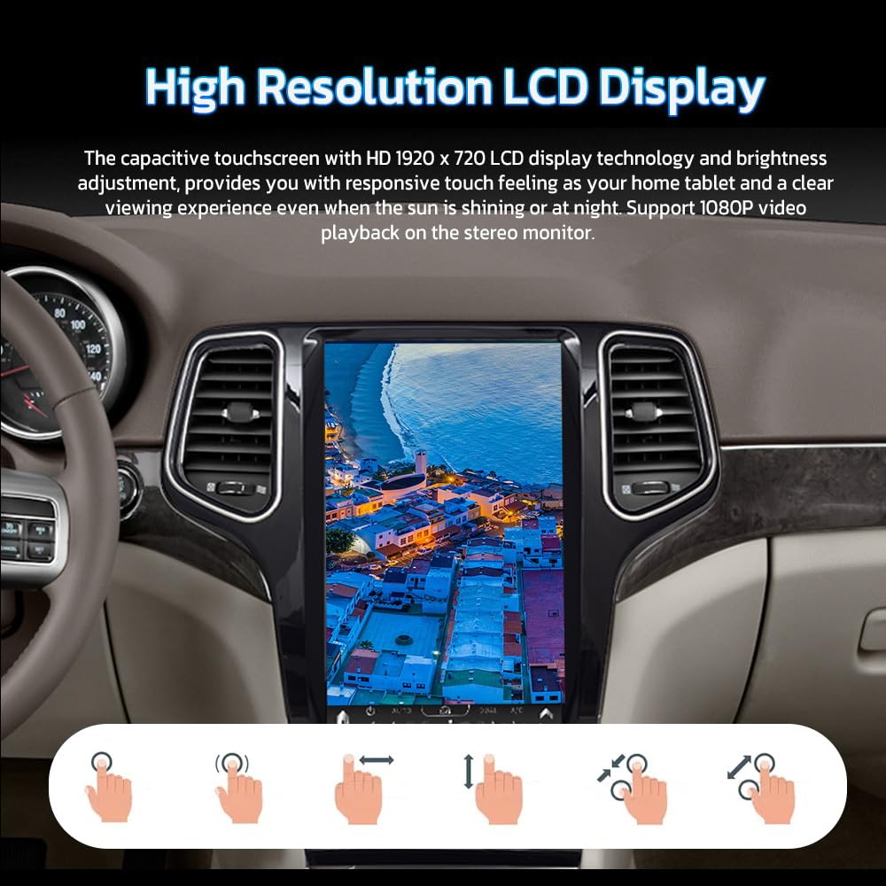 Jeep Grand Cherokee 2014-2022 | Autoradio 13.6'' Android 12, GPS, CarPlay, 128GB