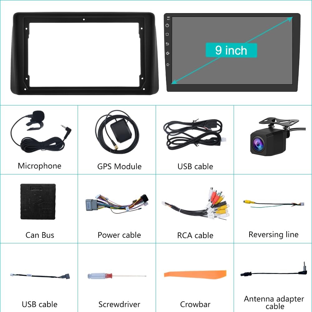 【2 + 64 Go】 Stéréo de voiture Android 13 pour Dodge Grand Caravan 2008-2020 et Chrysler Town & Country 2011-2016, compatible avec CarPlay et Android Auto