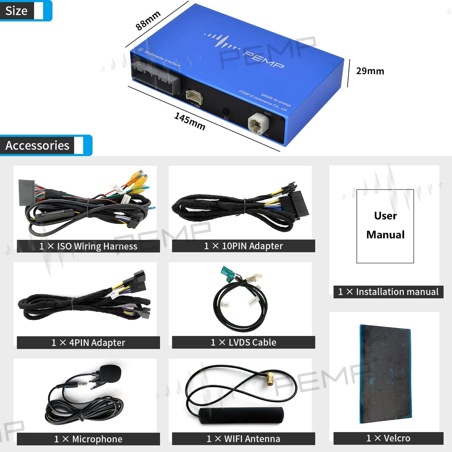 Kit de Rétrofit CarPlay & Android Auto Mercedes-Benz Classe C W205 & GLC X253 (2016-2019, NTG5.0)
