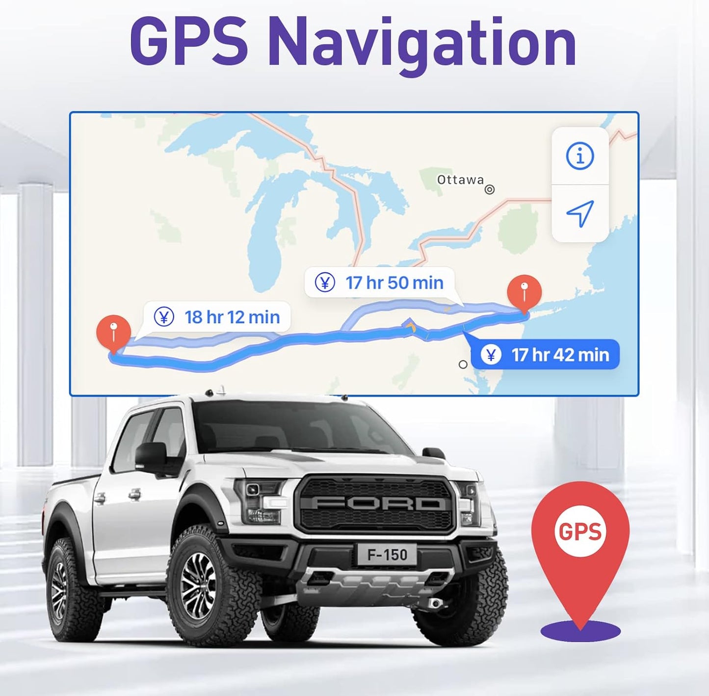 Écran Tesla Style pour Ford F-150 (2015-2020) – Android 13 12.1" Tactile | CarPlay Sans Fil, GPS, Bluetooth, DSP & Commandes au Volant