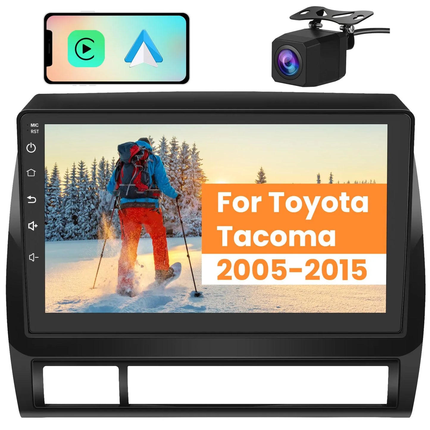 Autoradio Toyota Tacoma 2005-2015 : 9" Android 12 stéréo, Carplay, Android Auto, 2 Go de RAM, 32 Go de ROM, DSP, WiFi, GPS, Bluetooth,
