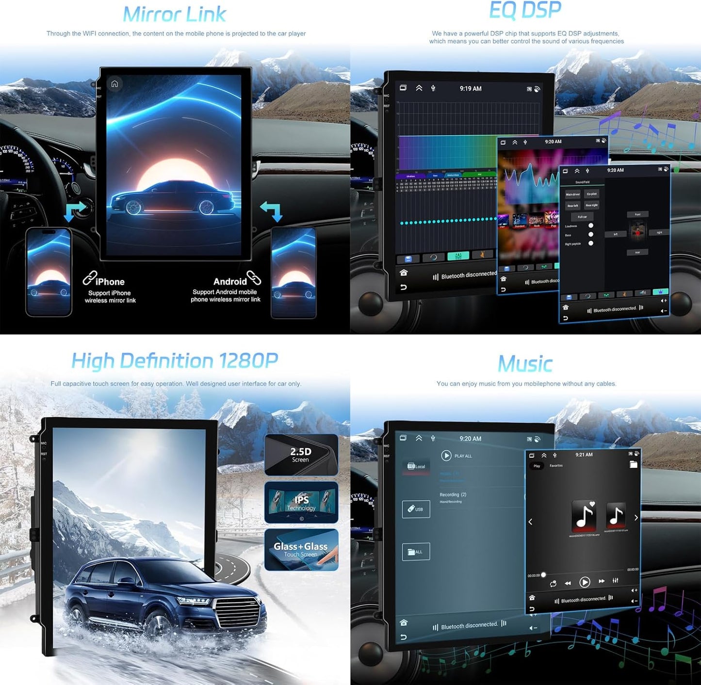 Autoradio Android 15 Double Din pour Nissan 370Z (2005-2019) - CarPlay Sans Fil, 8Go/256Go, Écran QLED