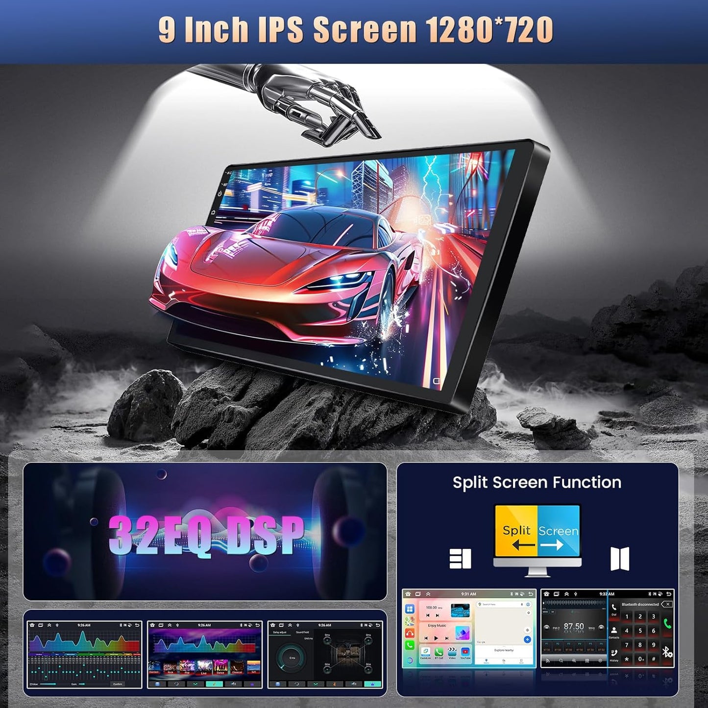 Volkswagen | Seat | Skoda | Écran 9 Pouces | Android 13 Autoradio | Apple CarPlay | Android Auto