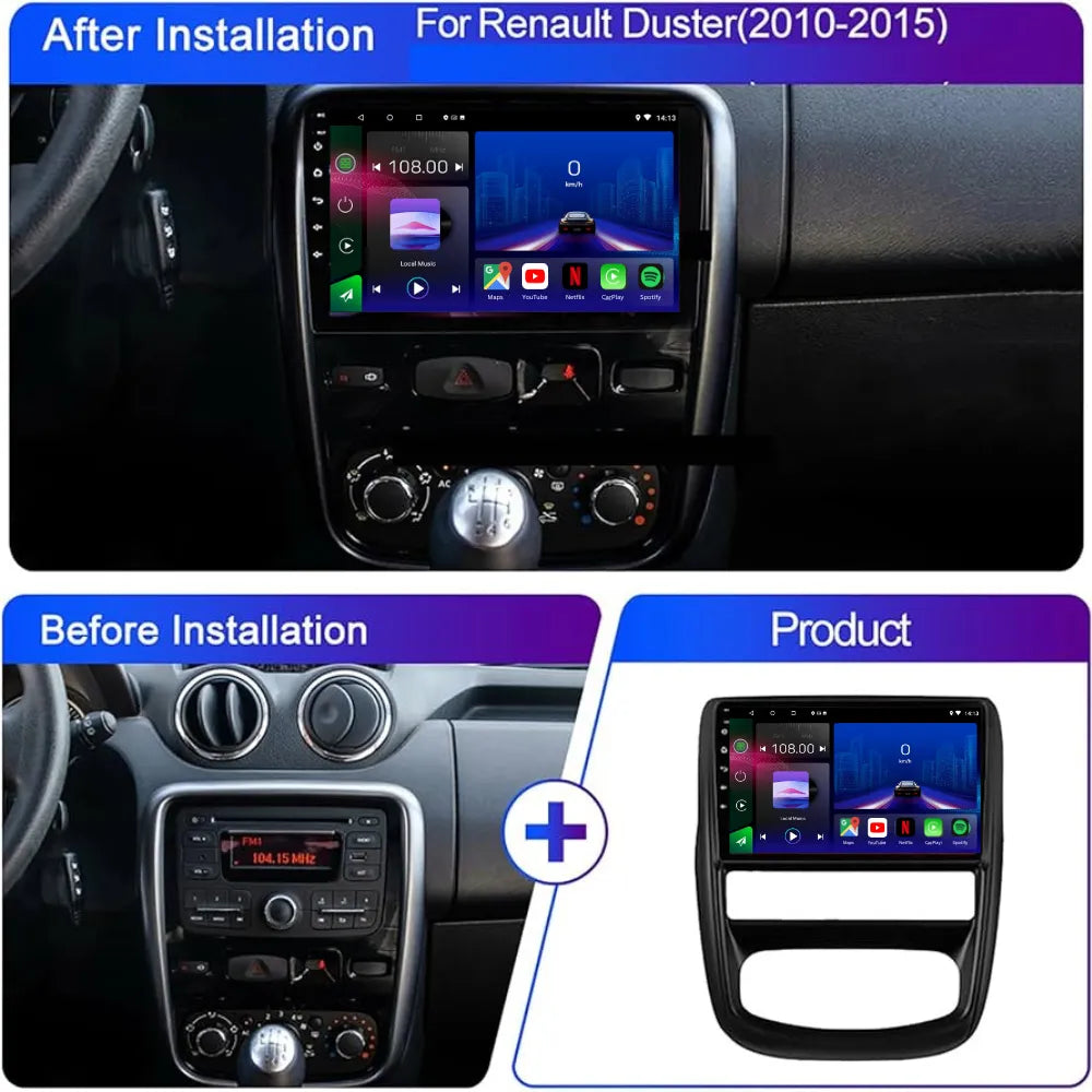 Dacia Duster | 2010-2015 | Android 13 Autoradio | Apple CarPlay | Android Auto