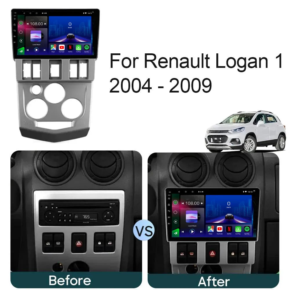 Dacia Logan 2004-2009 | Android 13 Autoradio | Apple CarPlay | Android Auto