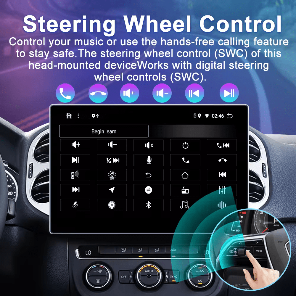 Autoradio Jmance Android 13 - Écran Qled 13 Pouces, 6G+128G, Carplay & Android Auto | Android 14 | Écran Tactile | Bluetooth | GPS