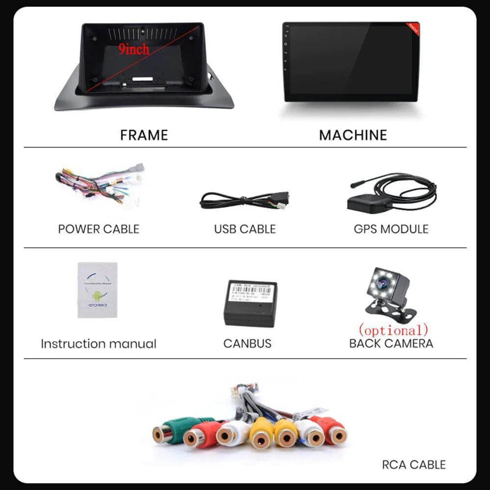 Poste Radio Renault Kangoo 2015 – 2018 | Autoradio | Android 14 | Écran Tactile | CarPlay | Bluetooth | GPS