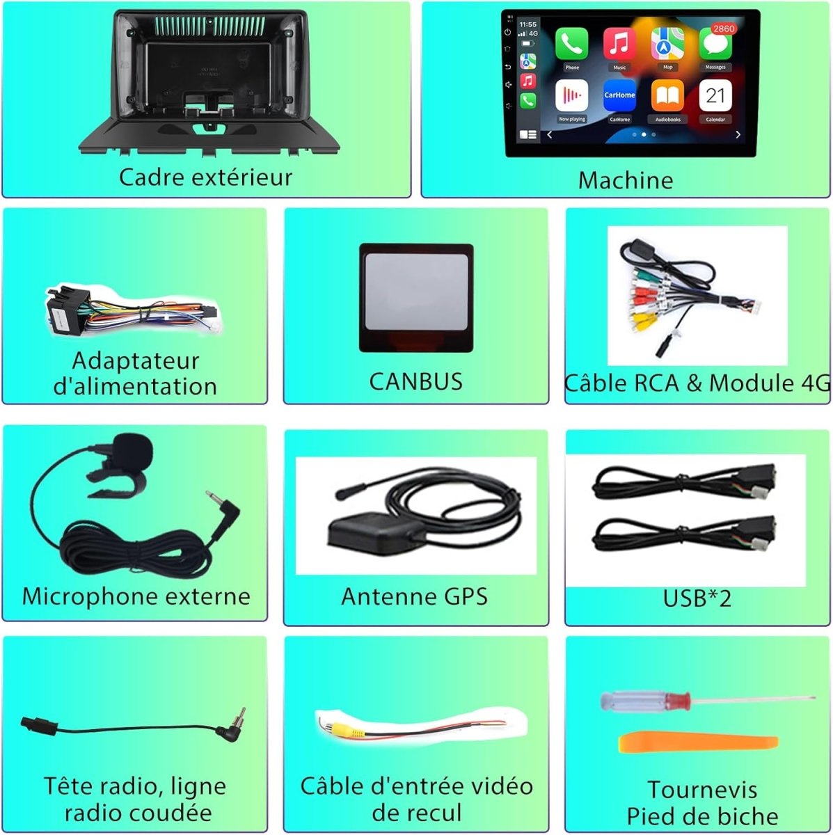 TOPTAKTILCitroen Jumpy | Peugeot Expert | Fiat Scudo | Toyota Proace | 2007 - 2016 | Android 15 Autoradio | Apple CarPlay | Android Auto