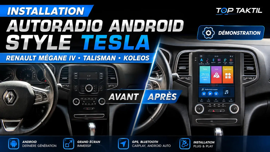 Comment installer un autoradio Android style Tesla sur Renault Mégane IV, Talisman et Koleos