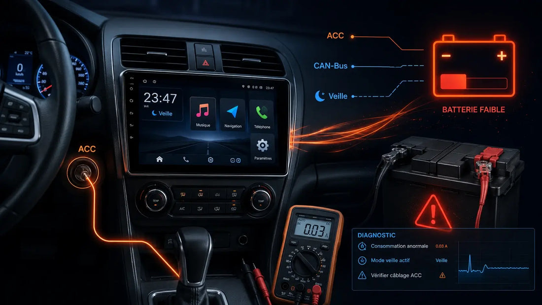 Autoradio Android qui vide la batterie : ACC, CAN-Bus, veille et solutions