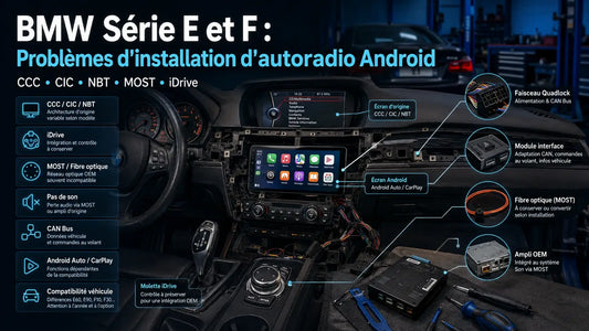 BMW Série E et F : Problèmes d'installation d'autoradio Android
