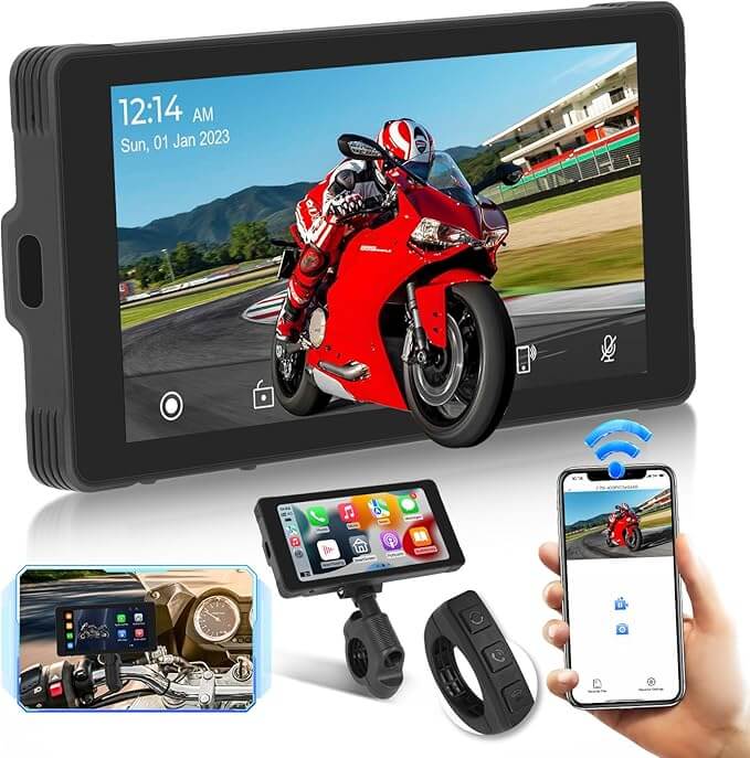 Ecran Moto Carplay Android Auto GPS