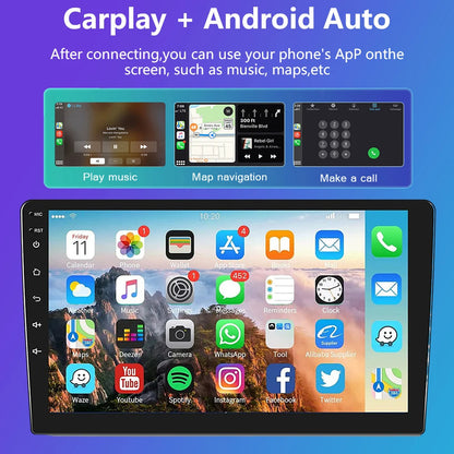 Poste Android13//4G-64//Hyundai I10 2007-2013/Carplay-Android Auto | Autoradio | Android 14 | Écran Tactile | Bluetooth | GPS