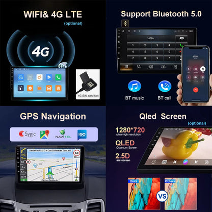Autoradio Mazda Tribute 2006-2008 -4G_64 - Android 14 - Camera Hd 1080P | Écran Tactile | CarPlay | Bluetooth | GPS