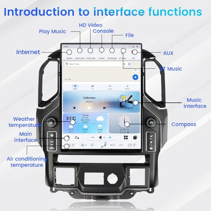 Écran Android 15,6 Pouces 8+128GB pour Chevy Silverado / GMC Sierra 2019-2023 – Autoradio Style Tesla avec GPS, CarPlay Sans Fil et Son HD