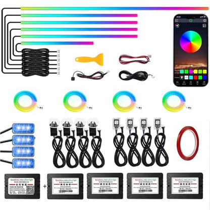 Kit LED pour Voiture RGB - 16 Millions de Couleurs avec Contrôle App