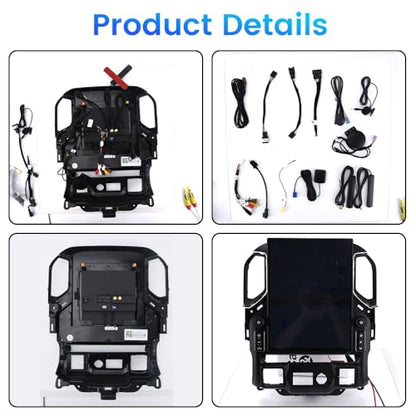 Écran Android 15,6 Pouces 8+128GB pour Chevy Silverado / GMC Sierra 2019-2023 – Autoradio Style Tesla avec GPS, CarPlay Sans Fil et Son HD