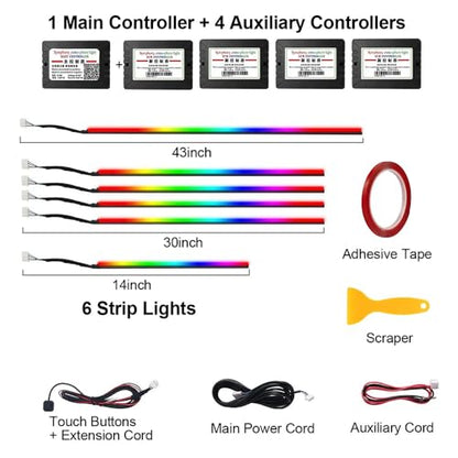 Kit LED pour Voiture RGB - 16 Millions de Couleurs avec Contrôle App