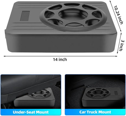 Caisson de basses 10" 800W - Ampli intégré, ultra-fin