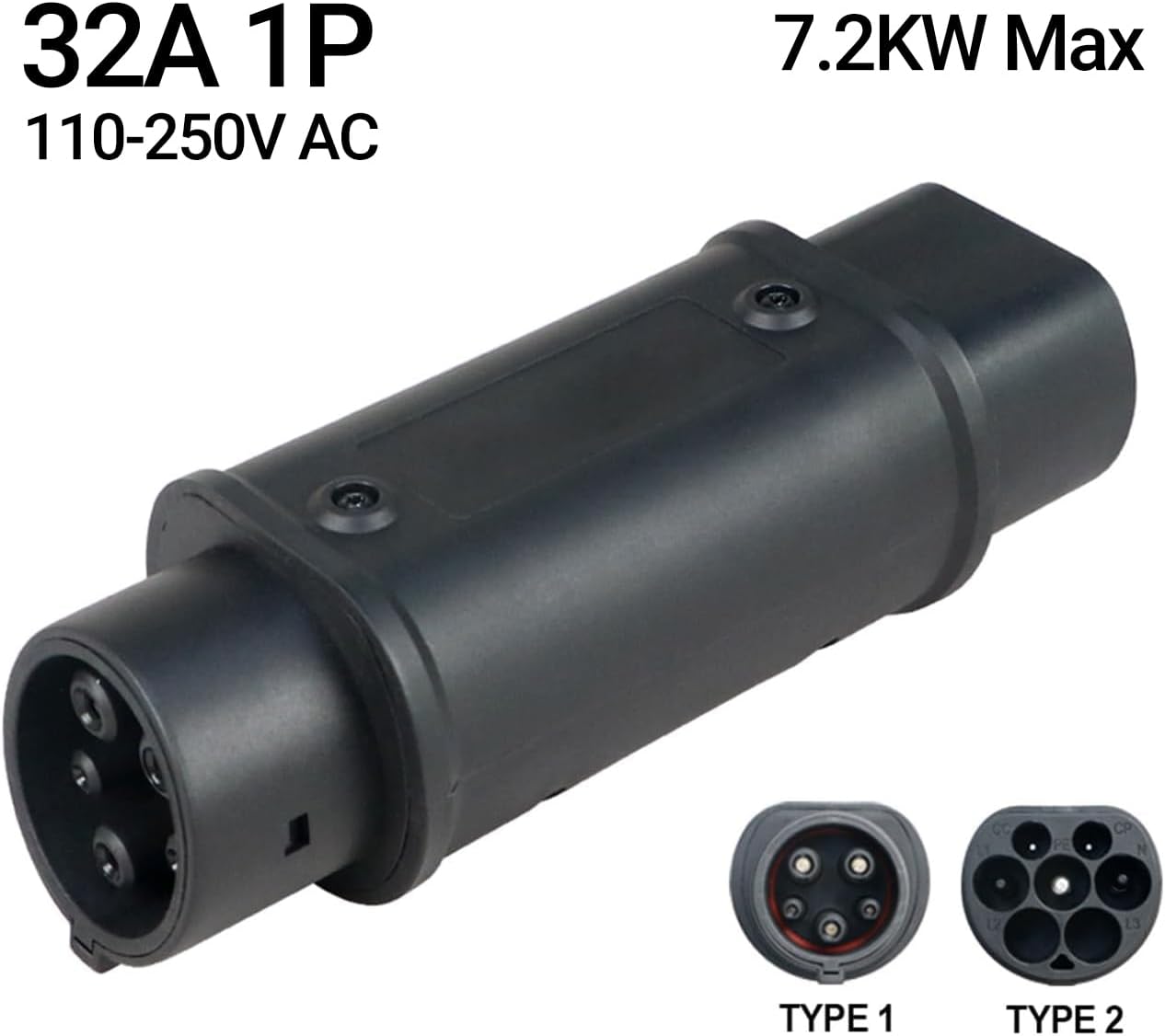 Adaptateur de recharge Type 2 vers Type 1 J1772 – 32A