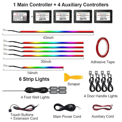 Kit LED pour Voiture RGB - 16 Millions de Couleurs avec Contrôle App