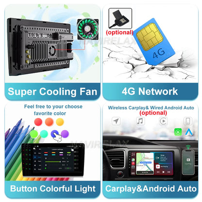 Poste Autoradio Android 13//4G-64G-Hyundai Accent 2017 | Android 14 | Écran Tactile | CarPlay | Bluetooth | GPS