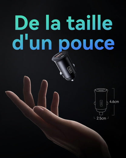 Chargeur de Voiture 60W - Charge Rapide et Sécurisée