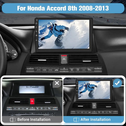 Autoradio 10" Android 13 pour Honda Accord 2003-2007, 2G+32G, Carplay/Android Auto, WiFi, GPS, DSP, Bluetooth, Caméra de recul