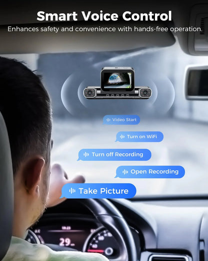 Dashcam 4 Canaux 4K avec GPS - Enregistrement 360° & Vision Nocturne - TOP TAKTIL M660