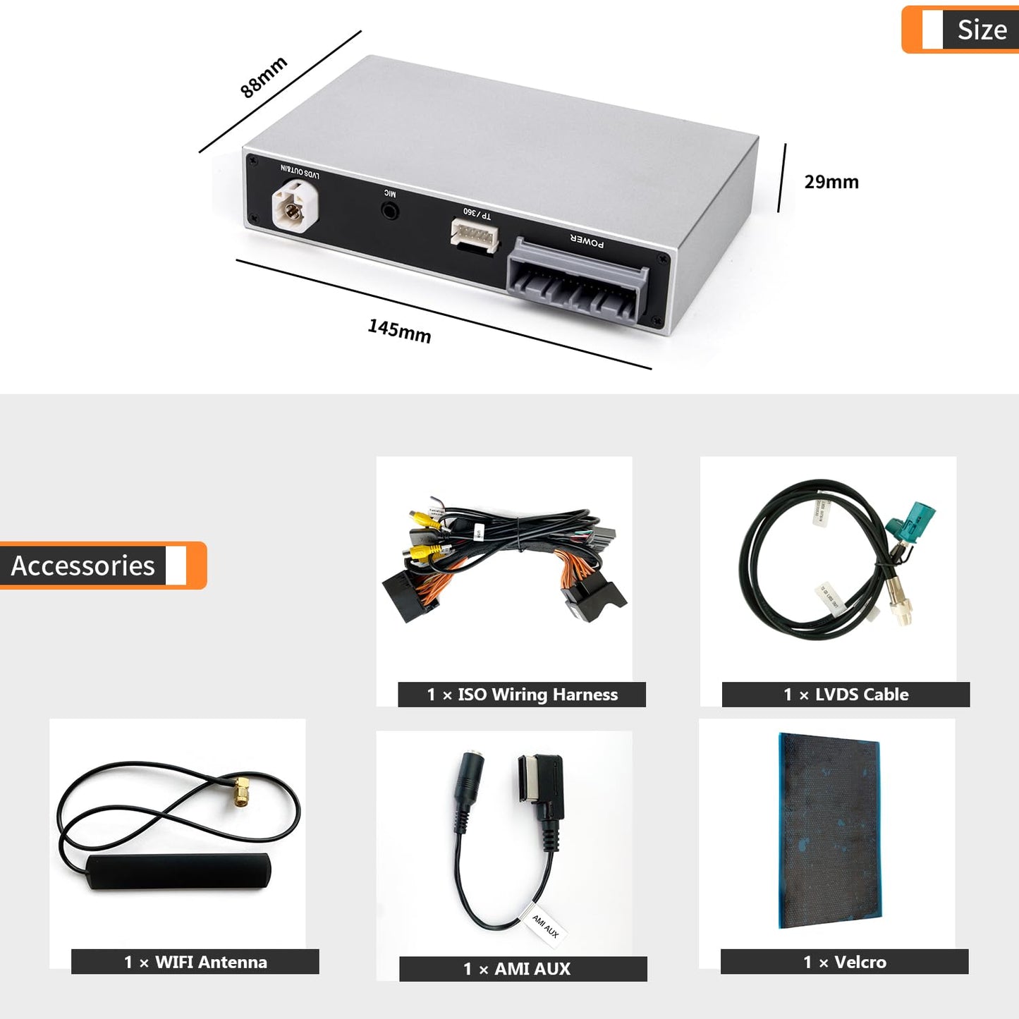 Kit de Rétrofit CarPlay & Android Auto Mercedes-Benz C-Class W205 & GLC X253 (2016-2019, NTG5.0)