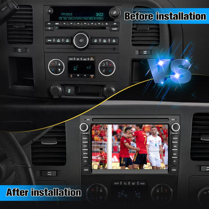 AWESAFE Car Stereo for Chevrolet Chevy Silverado/GMC Sierra Yukon Tahoe/Buick, Support Carplay Android Auto Touch Screen Android Radio with Bluetooth GPS Navigation, 2G Ram 32G ROM
