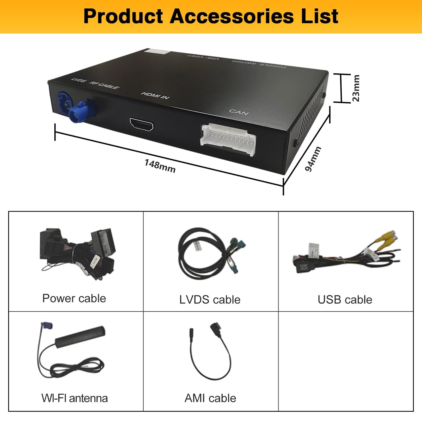 Kit Rétrofit CarPlay & Android Auto Sans Fil pour Audi A3/S3 (2013–2018) – Navigation, Musique, Caméra, Mirroring