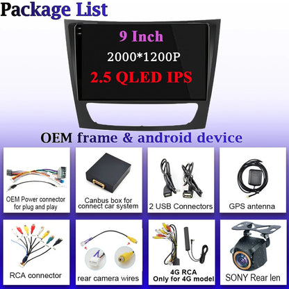 Poste Android13//4G-64//Mercedes Classe E W211/Carplay-Android Auto | Autoradio | Android 14 | Écran Tactile | Bluetooth | GPS