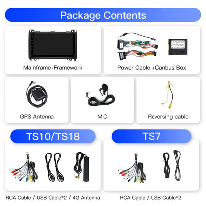 Poste Autoradio Android 13//4G-64G- Mercedes Benz Vito 2014-2018 | Android 14 | Écran Tactile | CarPlay | Bluetooth | GPS