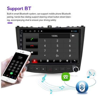 MekedeTech Android 13 Car Radio for Navigation for Lexus IS250 IS200 IS220 IS300 IS350 Head Unit Car GPS Stereo Multimedia Player in Dash Stereo with Built-in CarPlay and Android Auto WiFi BT