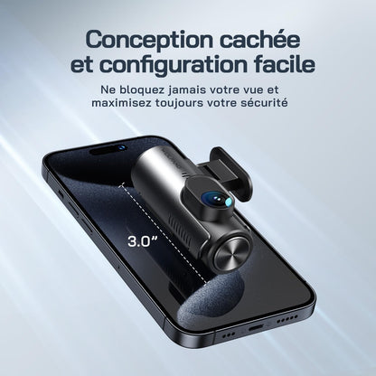Dashcam 4K Avant/Arrière WiFi - Vision Nuit 170° - Carte 32G incluse