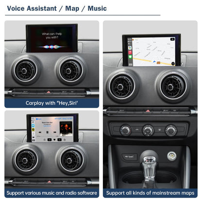 Kit Rétrofit CarPlay & Android Auto Sans Fil pour Audi A3/S3 (2013–2018) – Navigation, Musique, Caméra, Mirroring