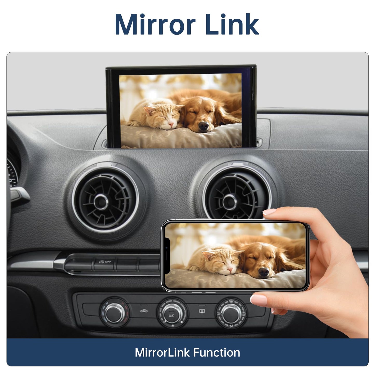Kit Rétrofit CarPlay & Android Auto Sans Fil pour Audi A3/S3 (2013–2018) – Navigation, Musique, Caméra, Mirroring