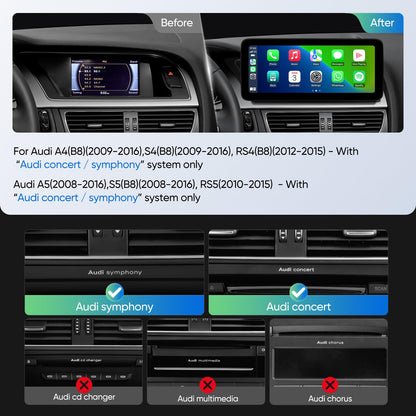 Autoradio 12,3" pour Audi A4/A5/S4/S5 B8 (2009-2016) avec CarPlay & Android Auto