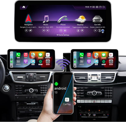 Écran tactile 12.3" Android 13 pour Mercedes Classe E W212 (2009-2014) | Wireless CarPlay, Android Auto, GPS