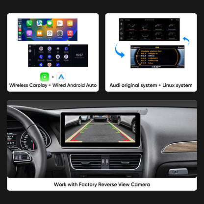Écran Tactile 10.25″ Wireless Carplay Android Auto pour Audi B8 B8.5 A4 S4 A5 S5 RS4 RS5 2009-2016