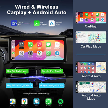 Autoradio Android 13 HD 4+64GB pour Mercedes Benz C A CLA G GLA W204 W176 C117 W463 X156 2012-2015 - CarPlay & Android Auto